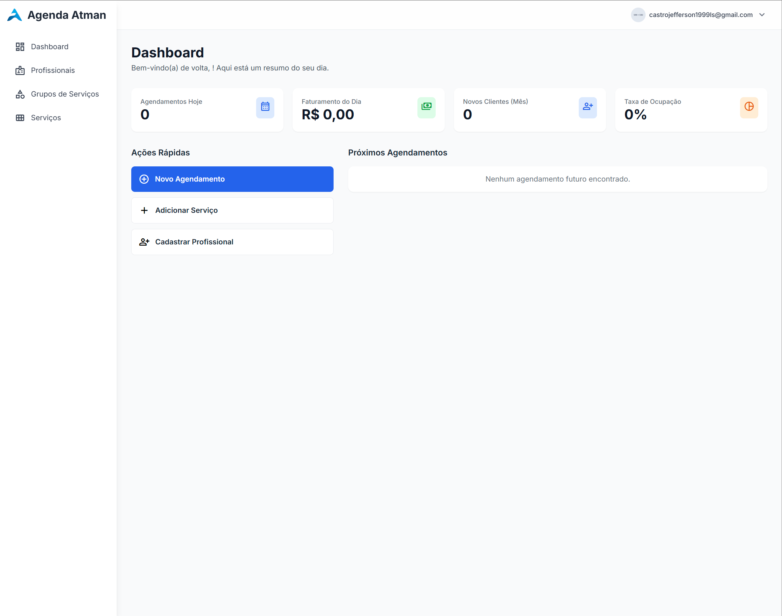 Sistema de agendamento online profissional para empresas.