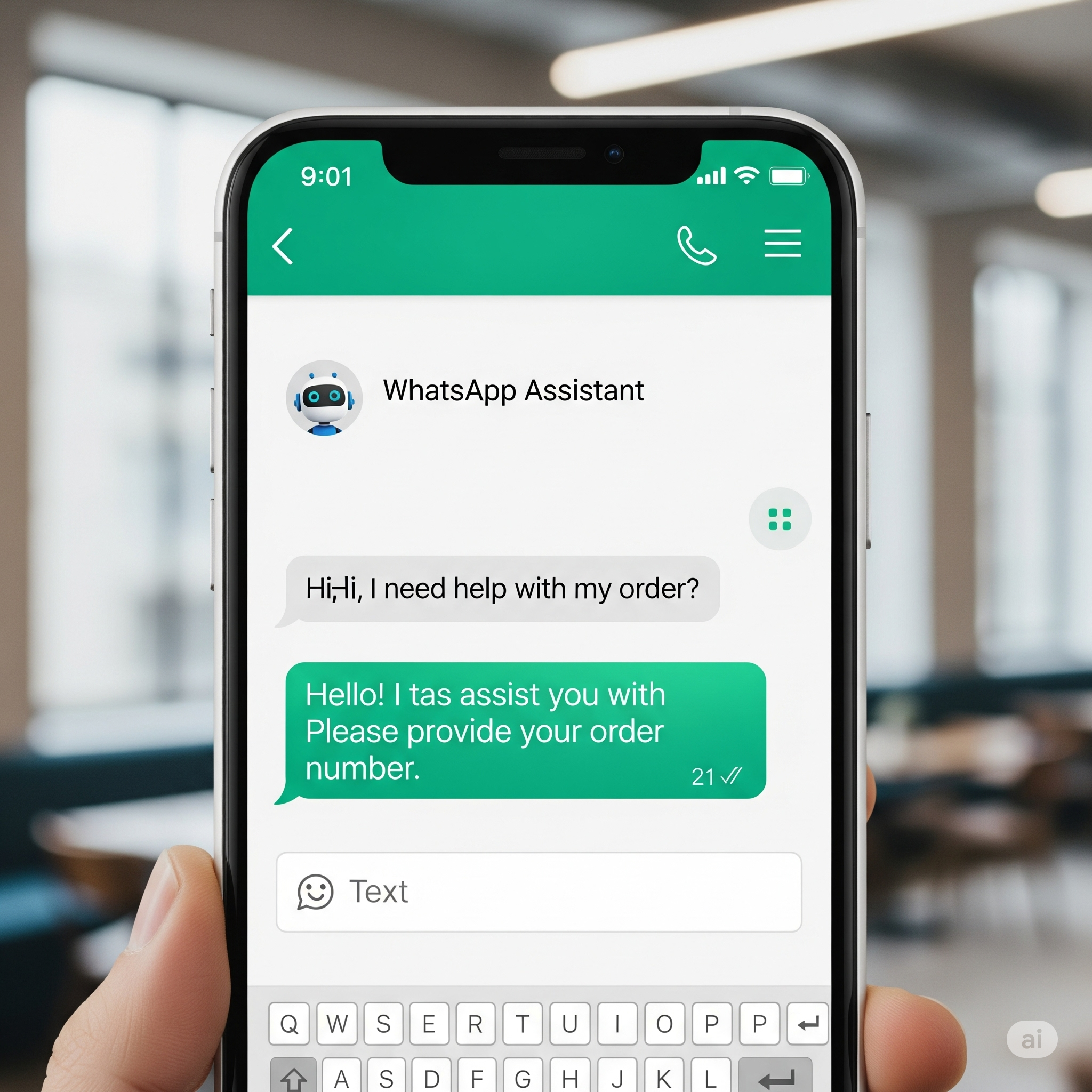 Chatbot para WhatsApp customizado para negócios locais.